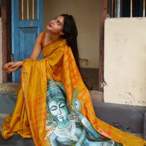 Hand painted goddess saraswathi & Slokas