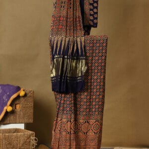 Modal silk with a traditional ajrakh prints