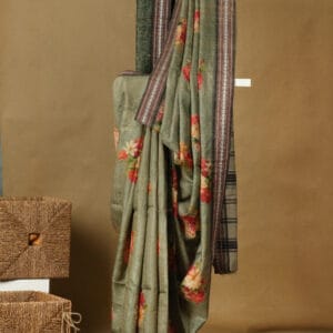 vidharbha tussar with digital print