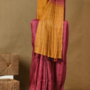 Desi tussar with kantha work