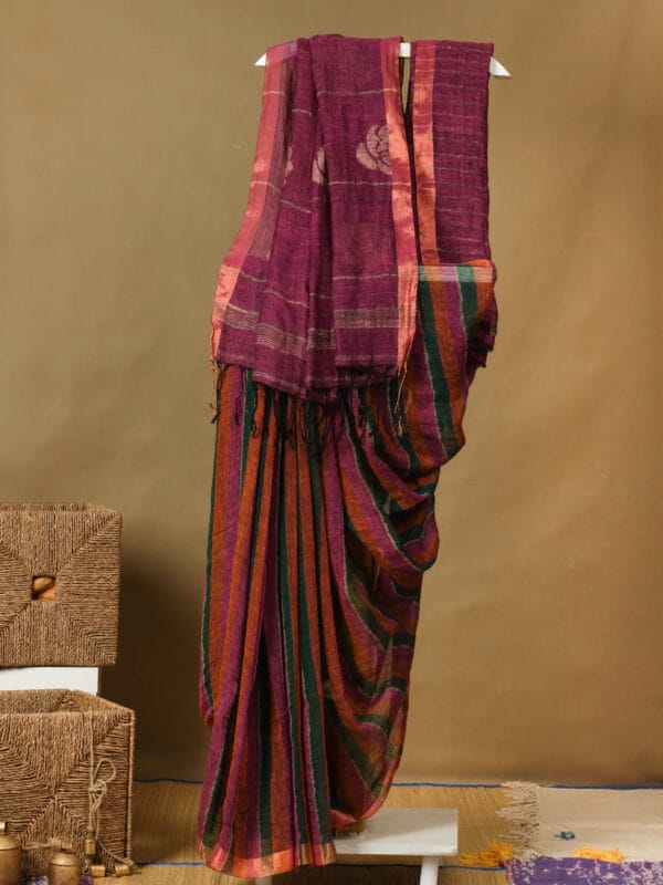 Multi Stripe Handwoven Linen