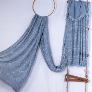 georgette Bandhani saree with Badla work