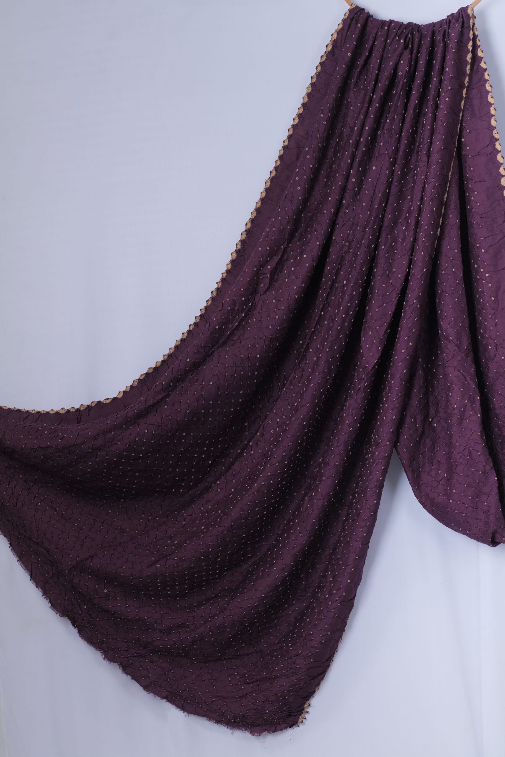 Matka silk with azrak and bandini saree - Image 3