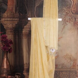 linen tissue saree