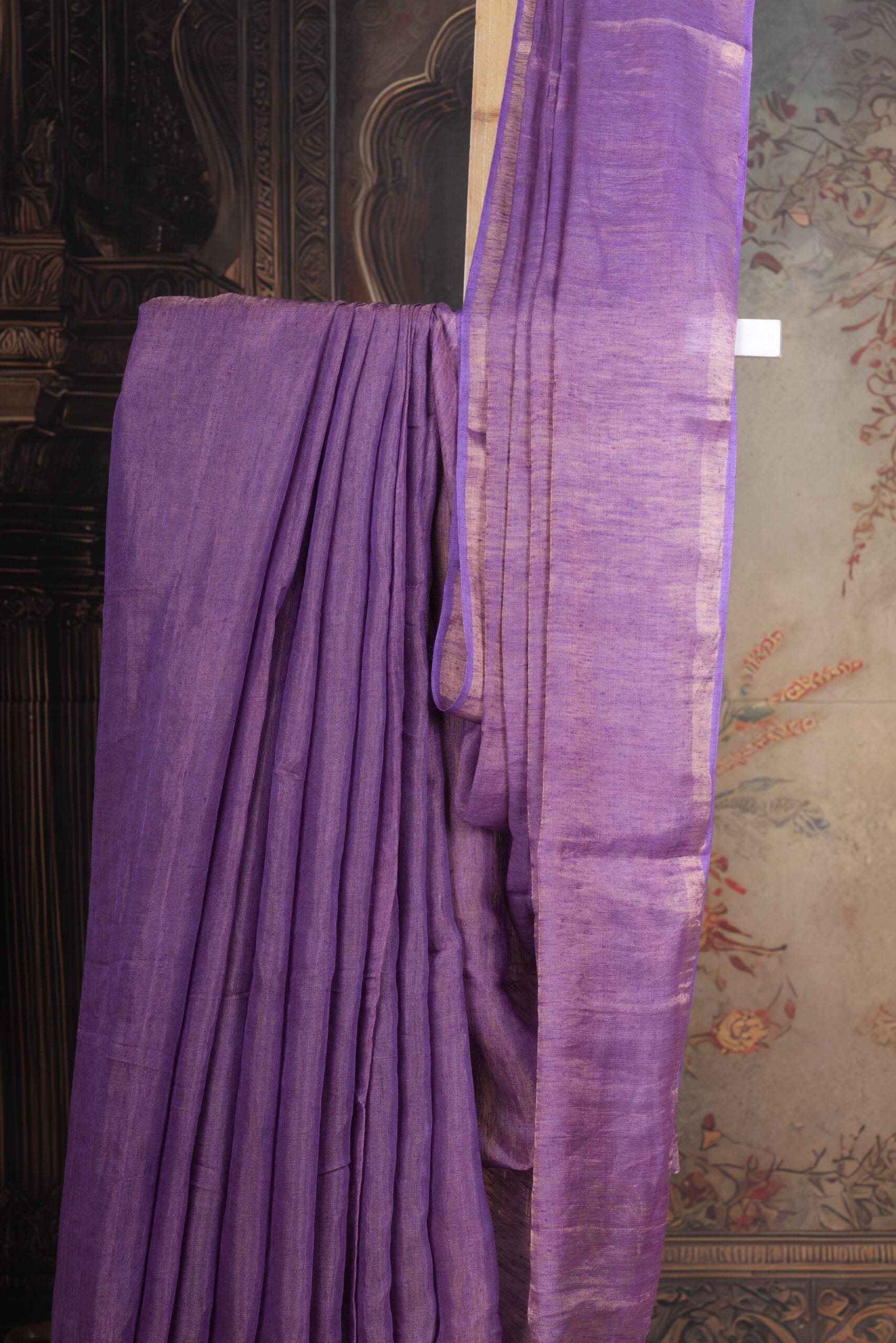 Tissue Linen saree - Image 2