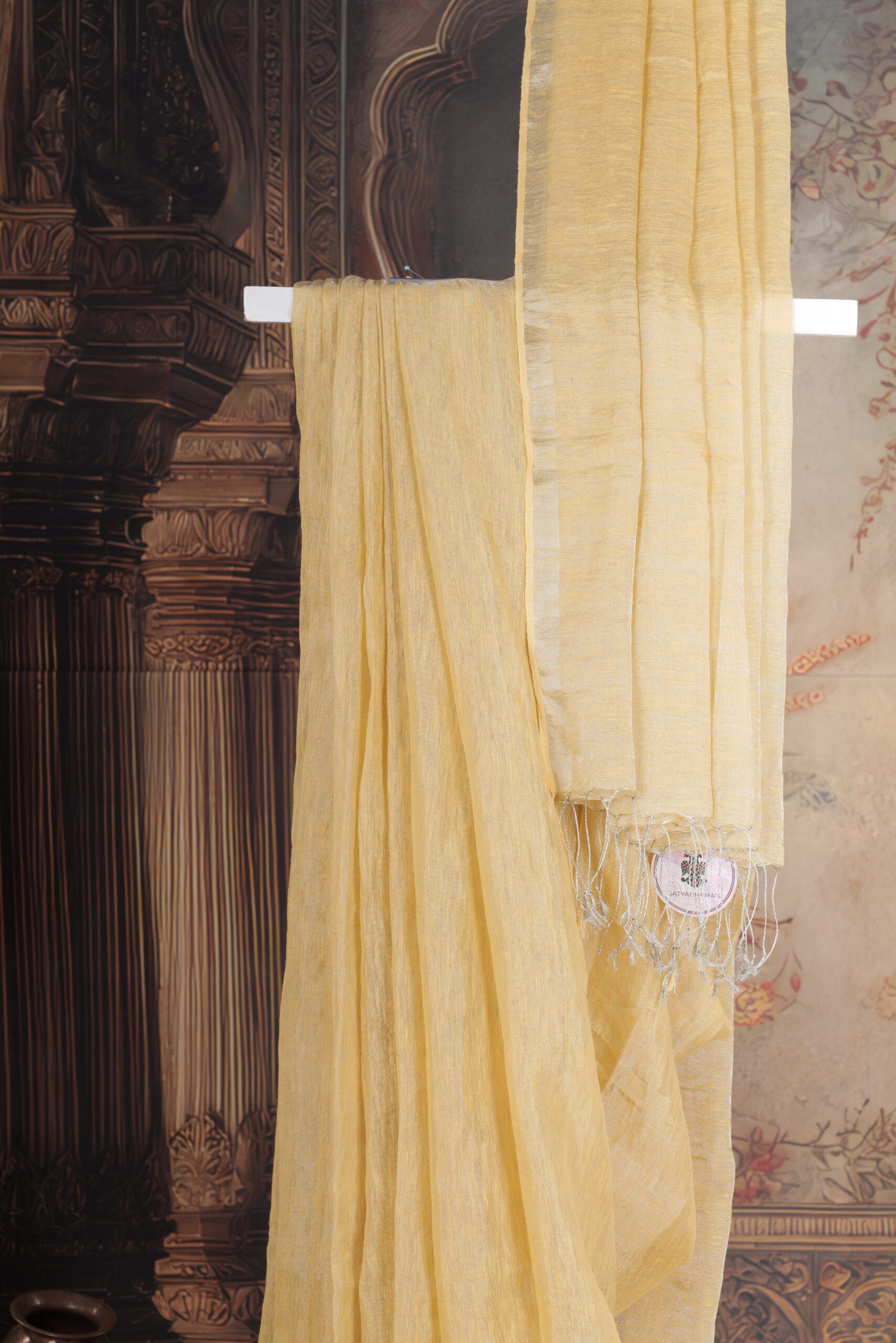 linen tissue saree - Image 2