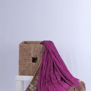 Matka saree with Ajrakh and Bandhani
