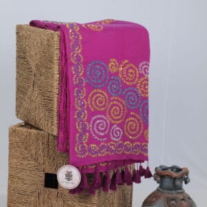 Mul Saree With Hand Work