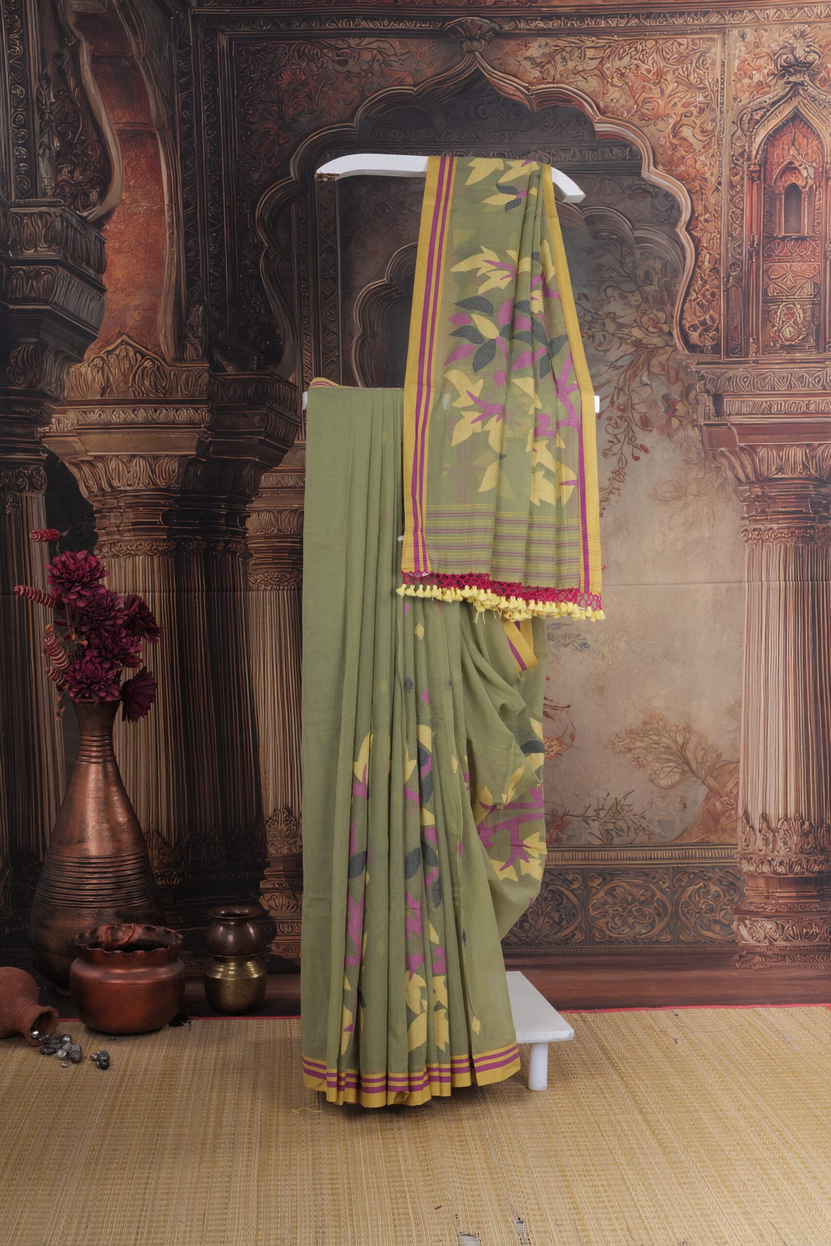 Cotton Jamdhani with skirt border