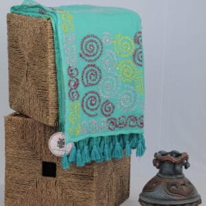 Mul saree with kantha handwork