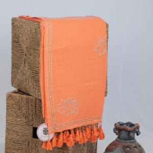 Mul Saree With Kantha floral butties