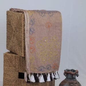 Mul Saree With Kantha Work