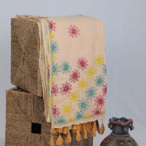 Mul Saree With Kantha Work