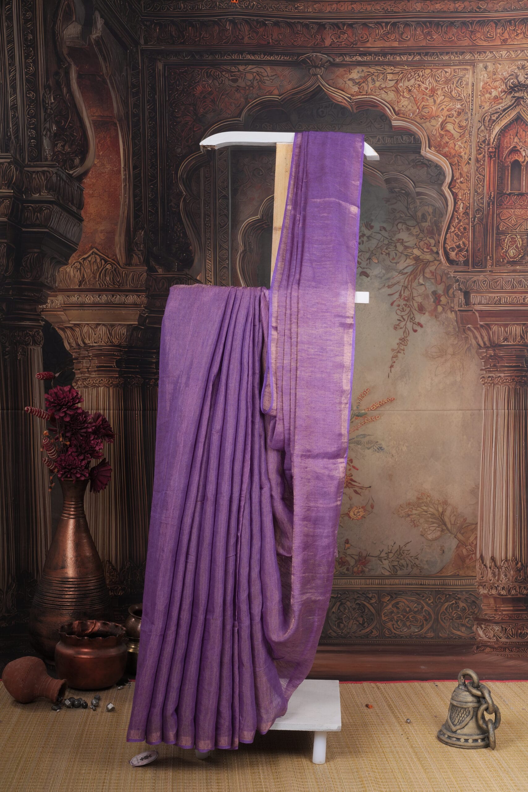 Tissue Linen saree
