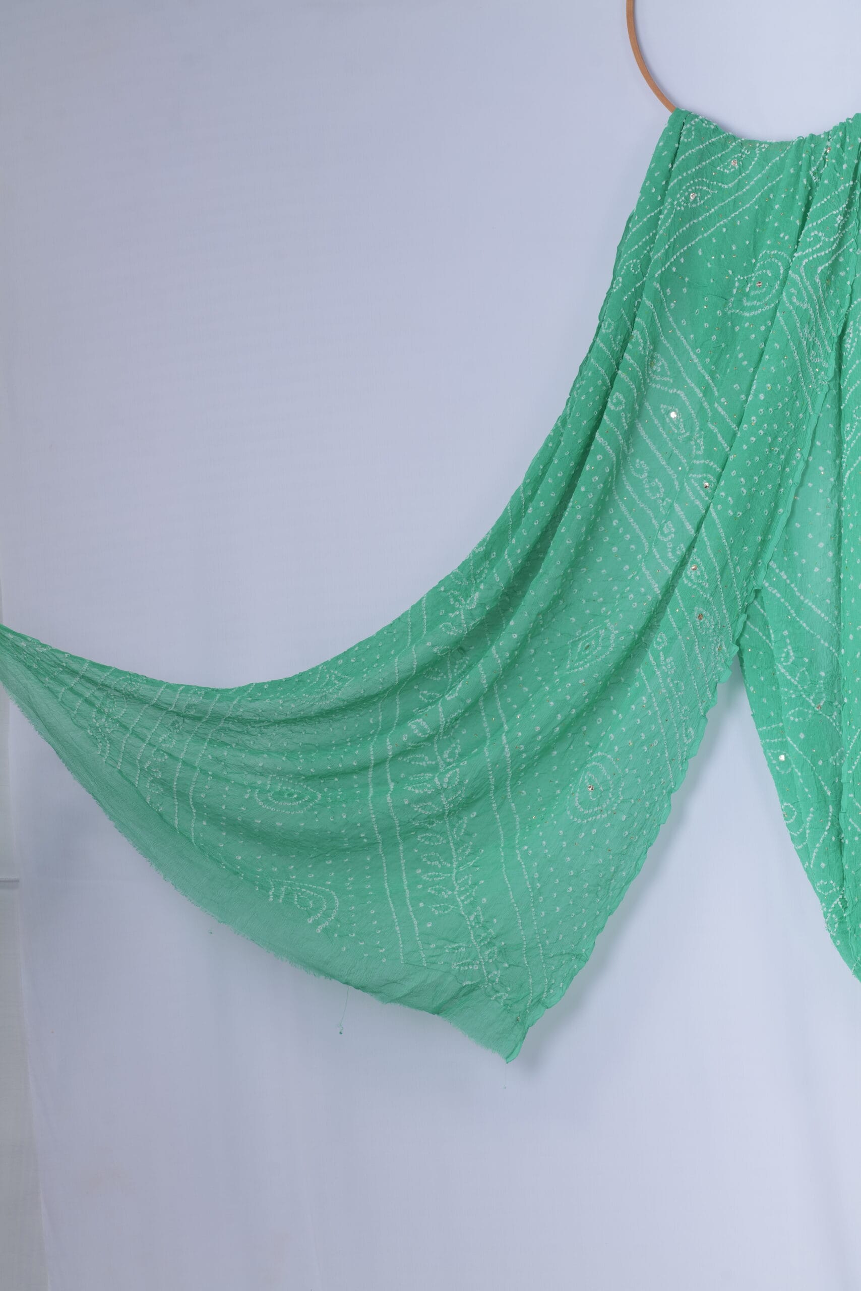 georgette Badla saree with Bandhani work - Image 3