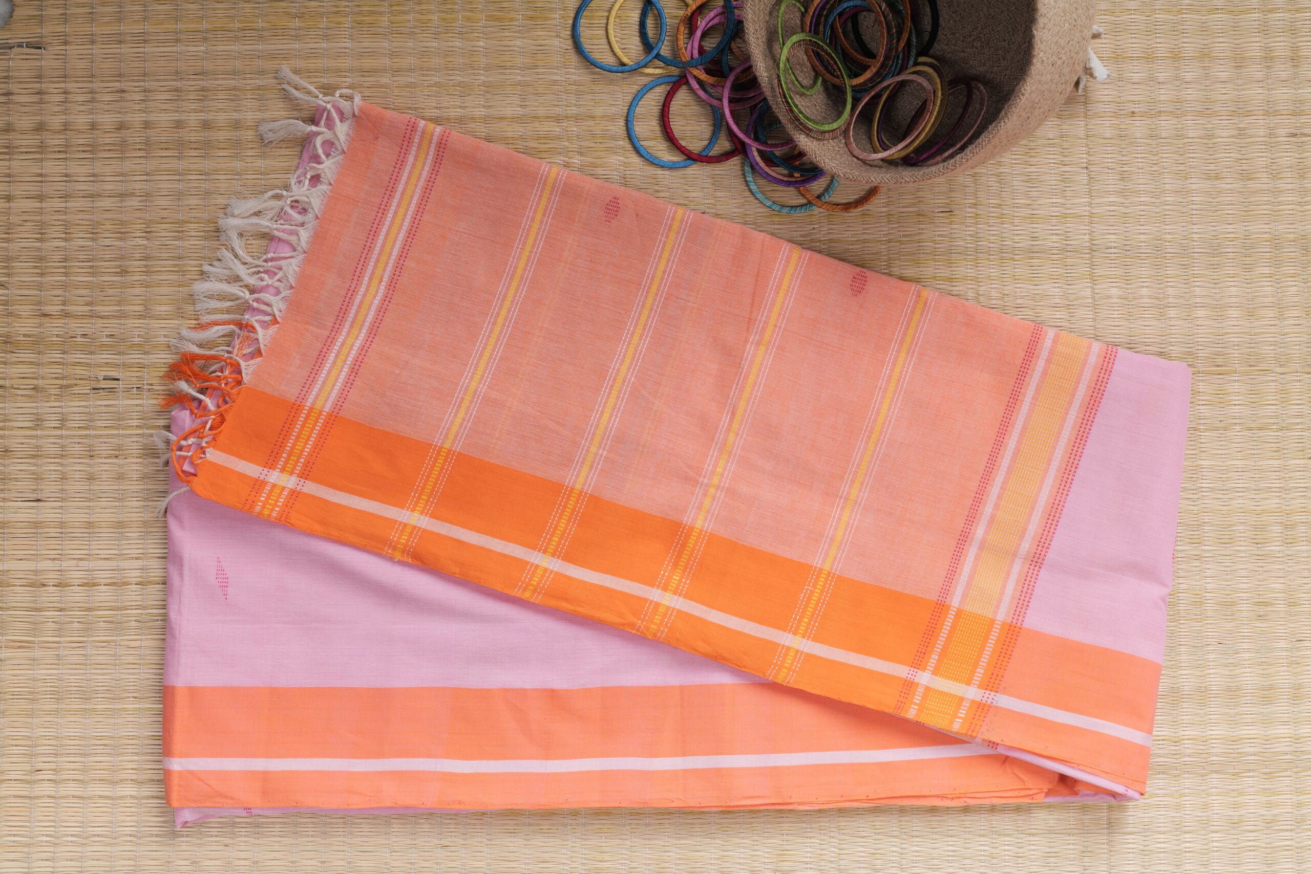 handloom 100 count cotton saree - Image 2