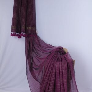 mul zari checks saree