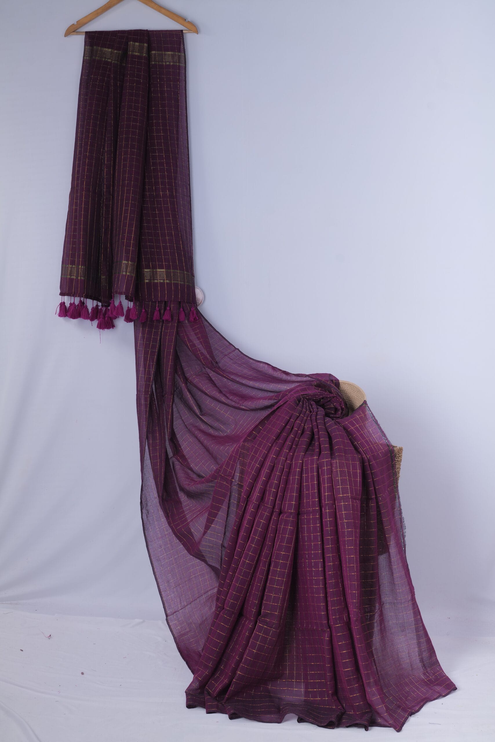 mul zari checks saree