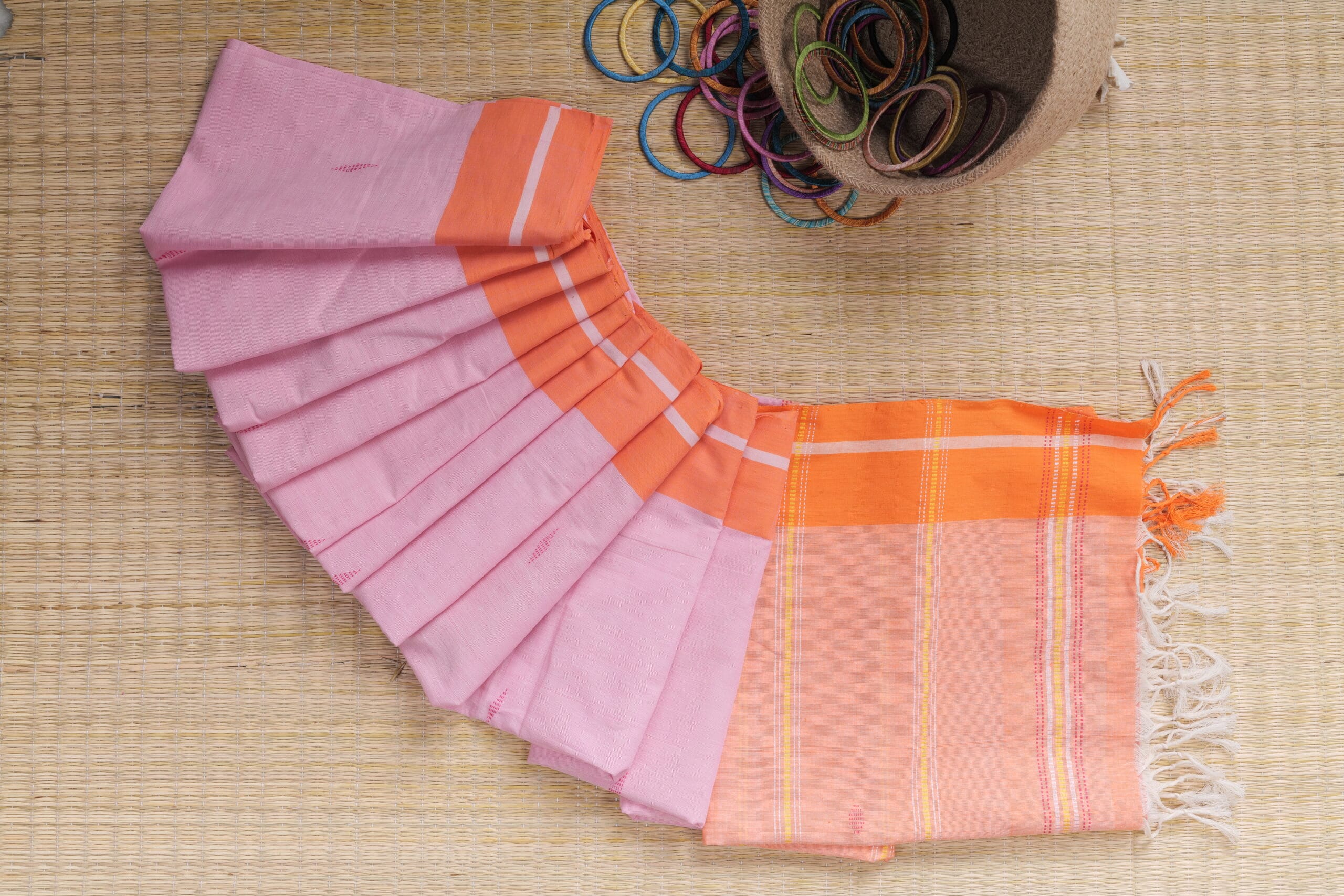 handloom 100 count cotton saree