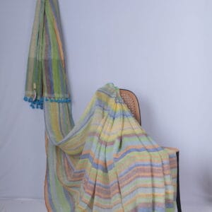 linen checks saree
